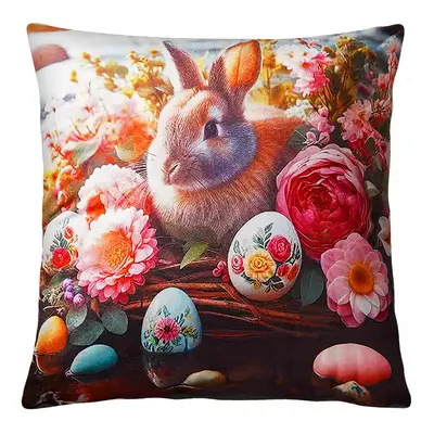 Velikonoční polštář HELLO BUNNY VIII. 40x40 cm Mybesthome Varianta: Povlak na polštář s výplní,