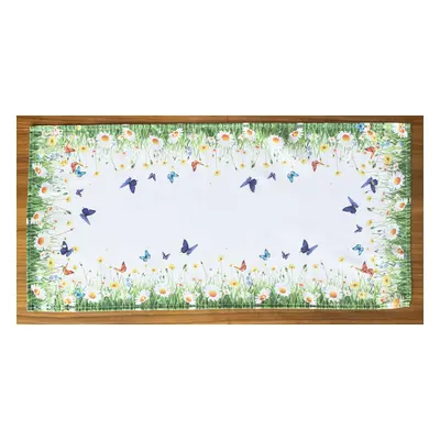 Vzorovaný ubrus - běhoun na stůl SPRING BUTTERFLY 40x85 cm Mybesthome