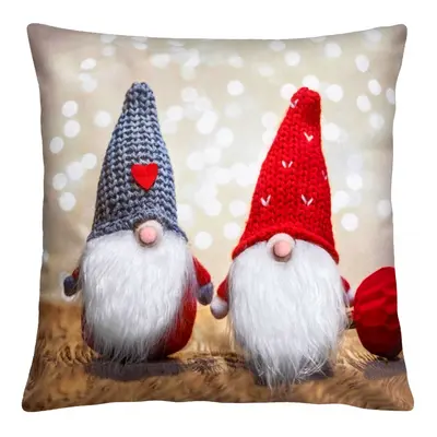 Vánoční polštář s 3D aplikací GNOMES FRIENDS 40x40 cm Mybesthome Varianta: Povlak na polštář, 40