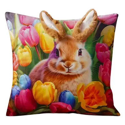 Velikonoční polštář 3D HELLO BUNNY II. 40x40 cm Mybesthome Varianta: Povlak na polštář s prošív