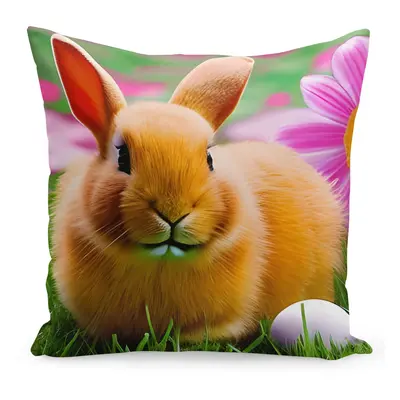 Velikonoční polštář HELLO BUNNY 40x40 cm Mybesthome Varianta: Povlak na polštář s prošívanou vý