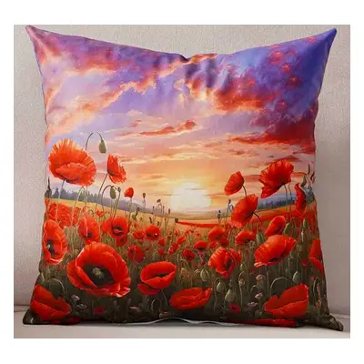 Dekorační polštář POPPY 40x40 cm Mybesthome Varianta: Povlak na polštář s prošívanou výplní, 40