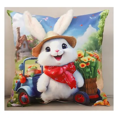 Velikonoční polštář 3D HELLO BUNNY VIII. 40x40 cm Mybesthome Varianta: Povlak na polštář s výpl