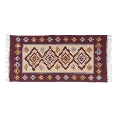 Kusový oboustranný vzorovaný koberec KILIM - ROMBY švestková 80x150 cm Multidecor