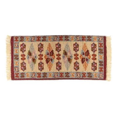 Kusový oboustranný vzorovaný koberec KILIM - ROMBY I. vínová 60x120 cm Multidecor