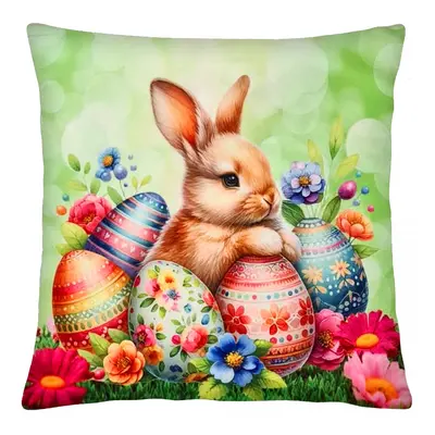 Velikonoční polštář LOVELY BUNNY X. 40x40 cm Mybesthome Varianta: Povlak na polštář s prošívano