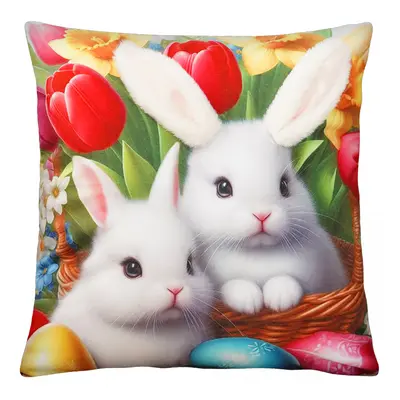 Velikonoční polštář 3D HELLO BUNNY IV. 40x40 cm Mybesthome Varianta: Povlak na polštář s výplní