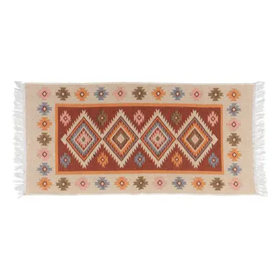 Kusový oboustranný vzorovaný koberec KILIM - ROMBY hnědá 80x150 cm Multidecor