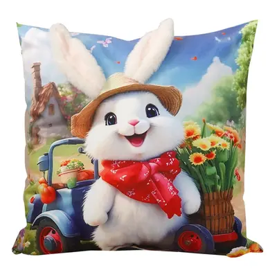 Velikonoční polštář 3D HELLO BUNNY VIII. 40x40 cm Mybesthome Varianta: Povlak na polštář s proš