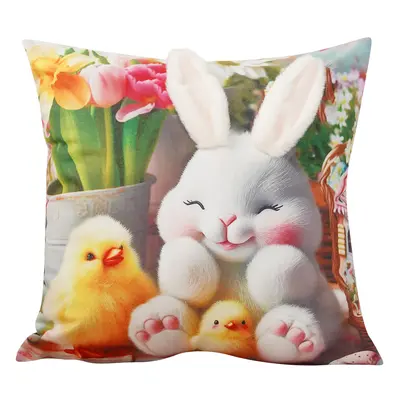 Velikonoční polštář 3D HELLO BUNNY II. 40x40 cm Mybesthome Varianta: Povlak na polštář s výplní,