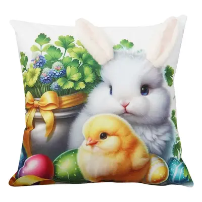 Velikonoční polštář 3D HELLO BUNNY X. 40x40 cm Mybesthome Varianta: Povlak na polštář s výplní,