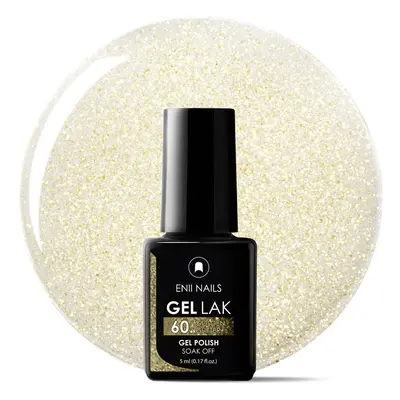 ENII-NAILS Gel lak 60 Golden Glitter 5 ml