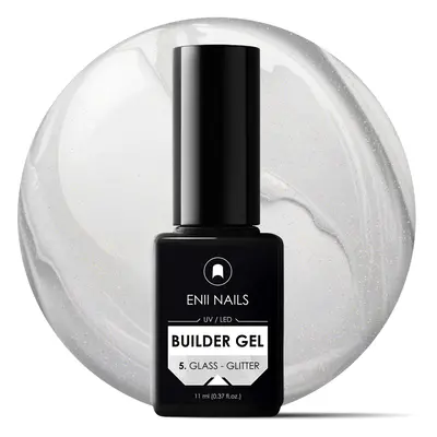 Builder gel v lahvičce 5. GLASS - GLITTER