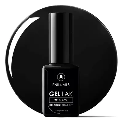 ENII-NAILS Gel lak 27 Black 11 ml