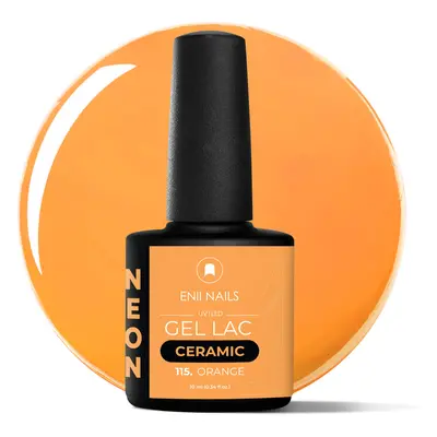 Gel lak Ceramic 115 Orange - gelový lak bez HEMA, 10 ml