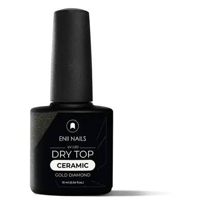 Dry Top Ceramic Gold Diamond se zlatými třpytkami - bezvýpotkový vrchní lak, 10 ml