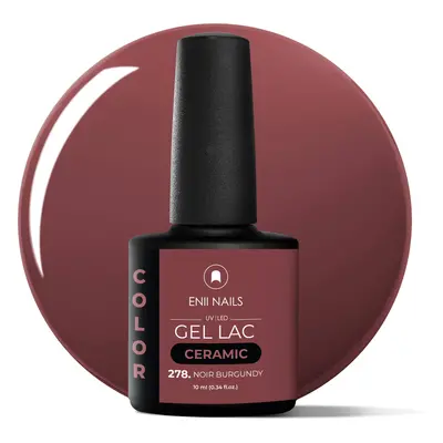 Gel lak Ceramic 278 Noir Cranbery - gelový lak bez HEMA, 10 ml