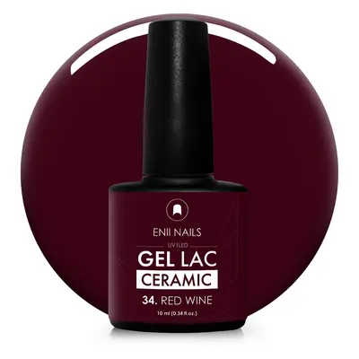 Gel lak Ceramic 34 Red Wine - gelový lak bez HEMA, 10 ml