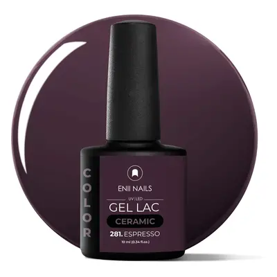 Gel lak Ceramic 281 Espresso - gelový lak bez HEMA, 10 ml