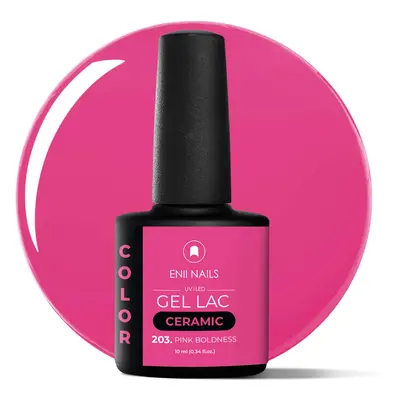 Gel lak Ceramic 203 Pink Boldness - gelový lak bez HEMA, 10 ml