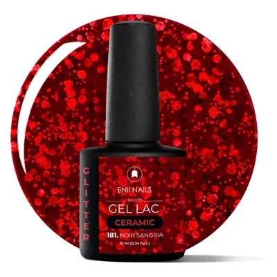 Gel lak Ceramic 181 Noir Sangria - gelový lak bez HEMA, 10 ml