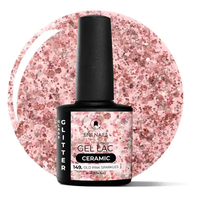 Gel lak Ceramic 149 Old Pink Sparkles - gelový lak bez HEMA, 10 ml