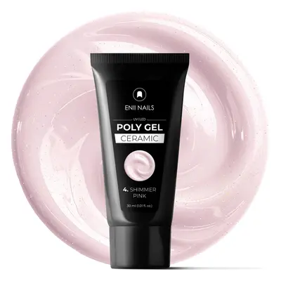 Polygel Ceramic 4 Shimmer Pink - polygel v tubě, 30 ml