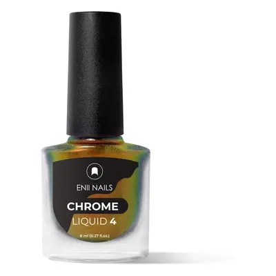 Chrome Liquid 4 - Tekutý chromový prášek, zlato zelená aurora 8 ml