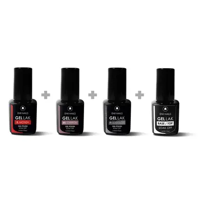 ENII-NAILS Sada Gel lak 5 ml (3x barva dle vlastního výběru + 1x nadlak/podlak)