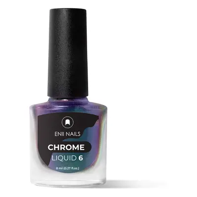 Chrome Liquid 6 - Tekutý chromový prášek, modro fialová aurora 8 ml