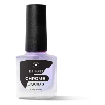 Chrome Liquid 3 - Tekutý chromový prášek, světlý fialový aurora lesk 8 ml