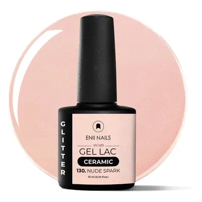 Gel lak Ceramic 130 Nude Spark - gelový lak bez HEMA, 10 ml