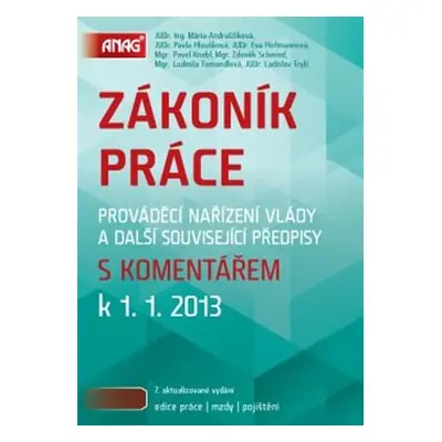 Zákoník práce s komentářem k 1. 1. 2013