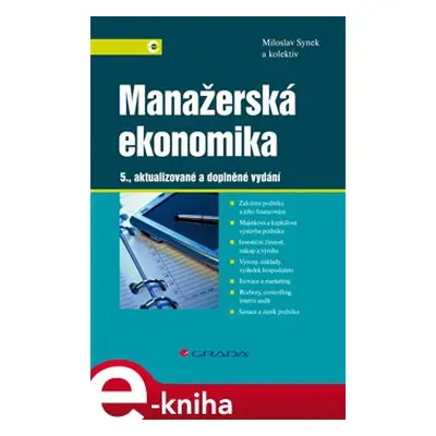 Manažerská ekonomika - kolektiv, Miloslav Synek