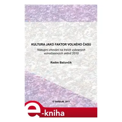 Kultura jako faktor volného času - Radim Bačuvčík