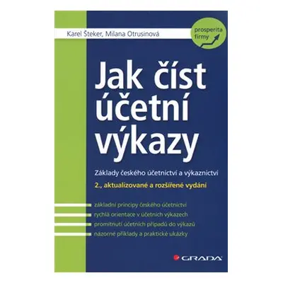 Jak číst účetní výkazy - Karel Šteker, Milana Otrusinová