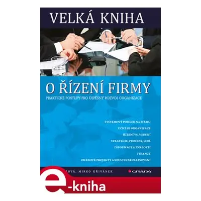 Velká kniha o řízení firmy - Dana Janišová, Mirko Křivánek