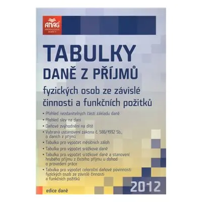 Tabulky daně z příjmů fyzických osob ze závislé činnosti a funkčních požitků 2012