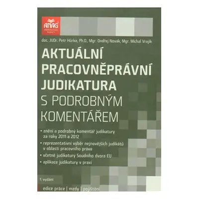 Aktuální pracovněprávní judikatura s podrobným komentářem - Petr Hůrka, Ondřej Novák, Michal Vra