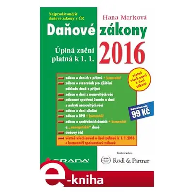 Daňové zákony 2016 - Hana Marková