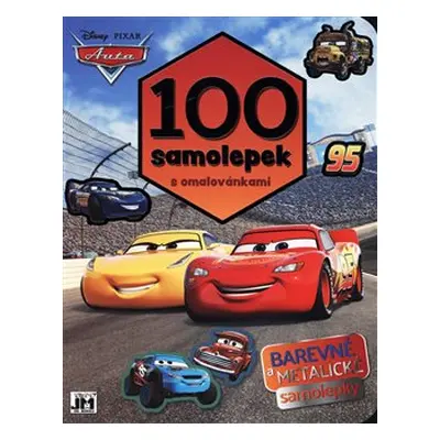 100 samolepek s omalovánkami - Auta