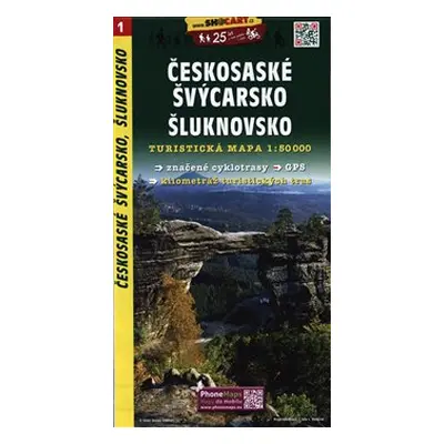 Českosaské Švýcarsko, Šluknovsko / Turistická mapa SHOCart