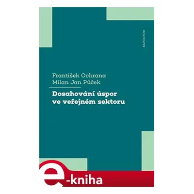 Dosahování úspor ve veřejném sektoru - Milan Jan Půček, František Ochrana