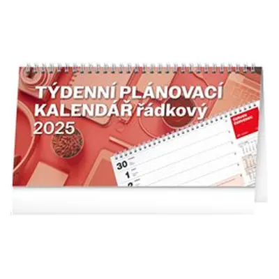 Stolní kalendář Plánovací řádkový 2025