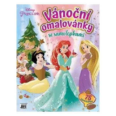 Vánoční omalovánky se samolepkami - Princezny