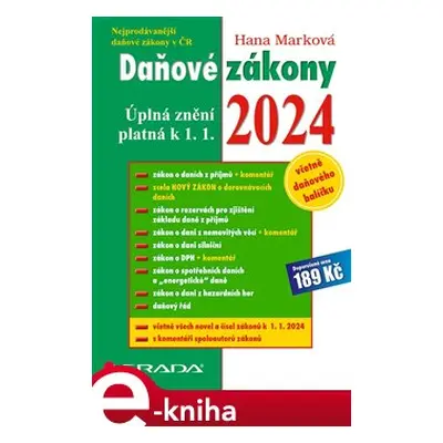 Daňové zákony 2024 - Hana Marková