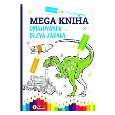 Mega kniha omalovánek-Modrá