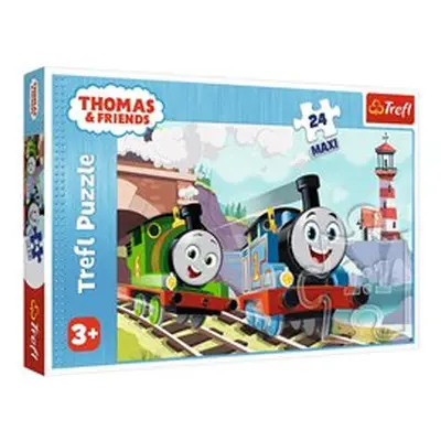 Puzzle Maxi 24 dílků - Tom a Percy na kolejích - Mašinka Tomáš