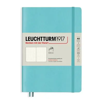 Leuchtturm1917 Medium Tečkovaný zápisník A5 Softcover Aquamarine