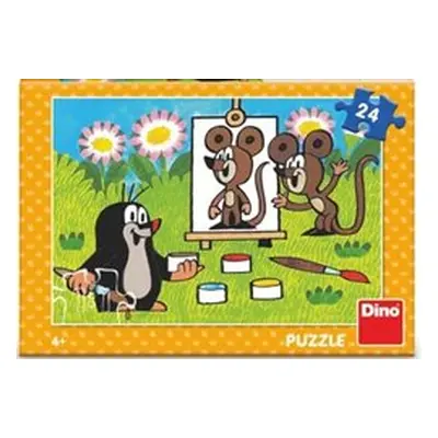 Puzzle Krtek malířem 24 dílků